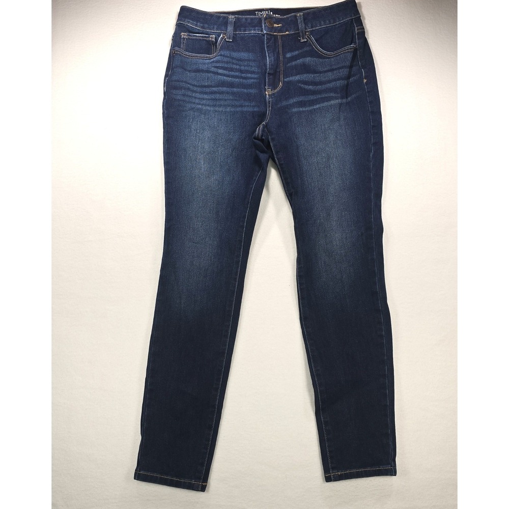 Time and Tru Womens High Rise Skinny Jeans Dark Wash Blue‎ Denim Size 8